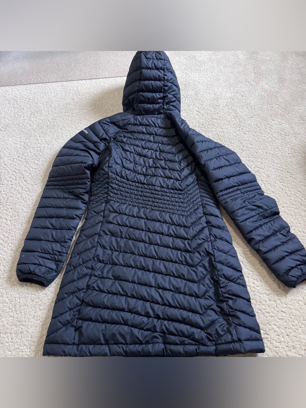 Columbia Omni-Heat Women's Long Black Hooded Puffer Winter Jacket Size XS - Picture 9 of 9